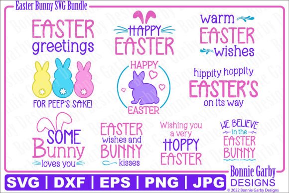 Download Easter Bunny SVG Bundle -Clip Art Quotes - Easter bunny svg Collection