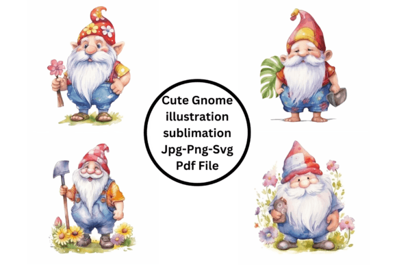 Download Cute Gnome Illustration Sublimation - Cute gnome illustration Collection