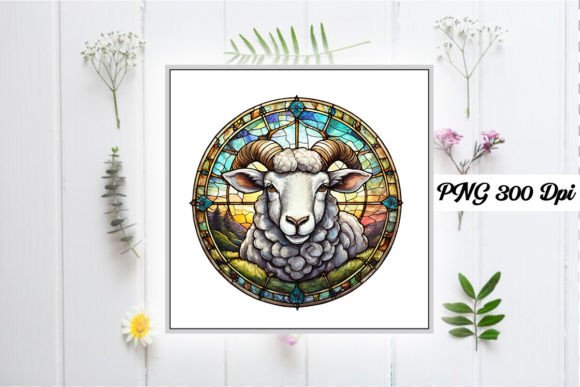 Download Sheep Stained Glass Sublimation Design - Sheep stained glass sublimation design Collection