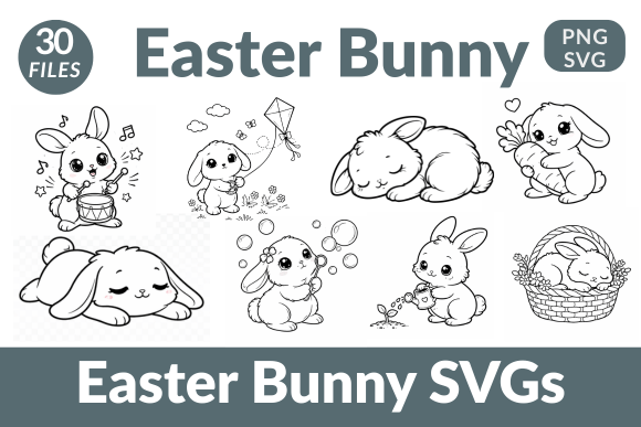 Download Easter Bunny SVGs &amp; PNGs Bundle (27 SVG - Easter bunny svg Collection