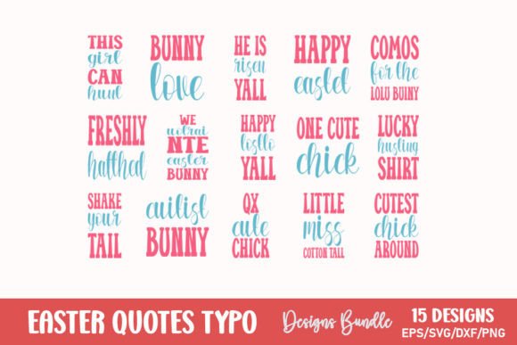 Download Easter Quotes Typo Bundle - Premium Resources